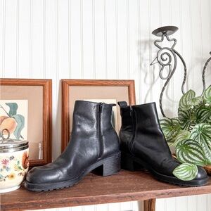 Westies Black Leather Ankle Boots